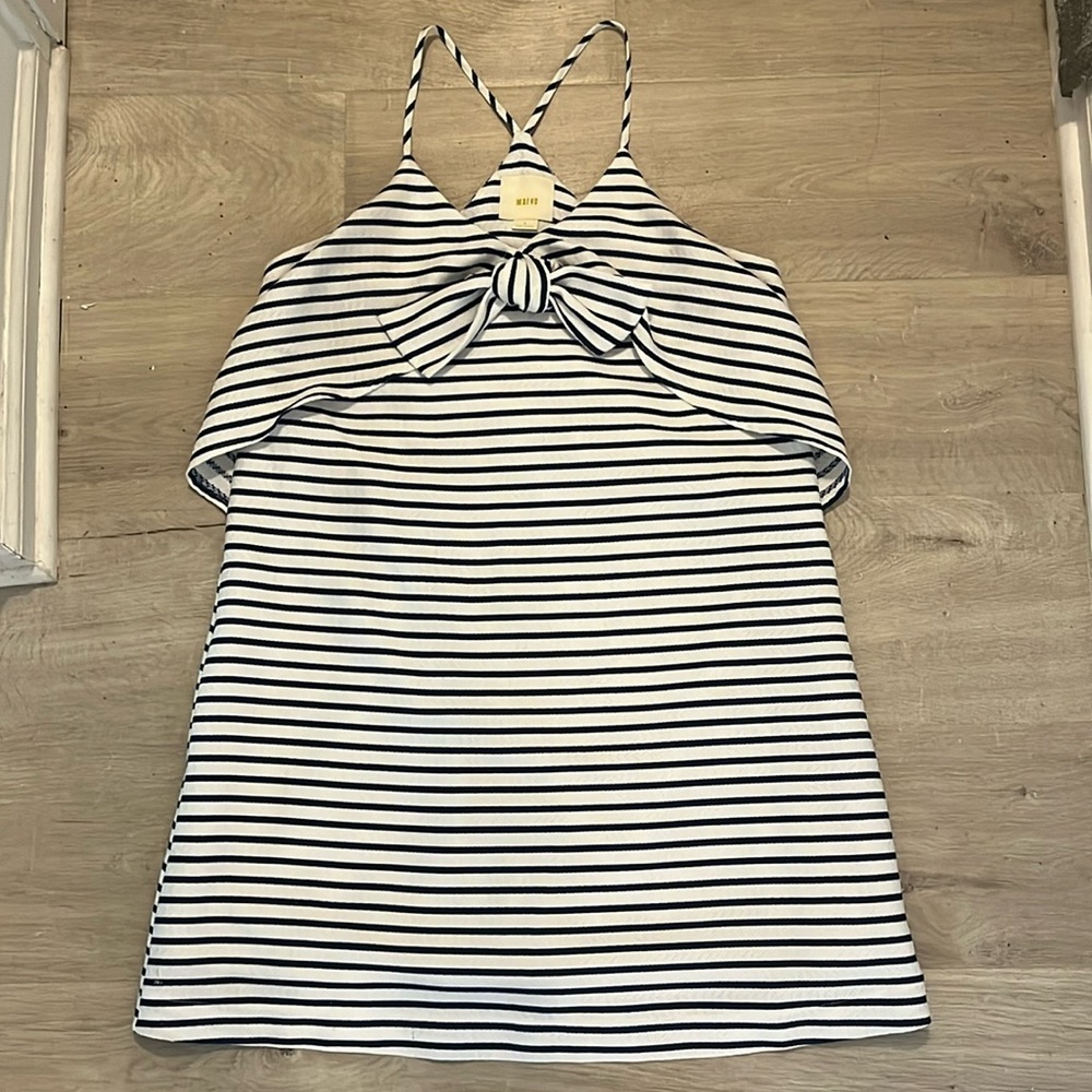 Maeve Nautical Stripe Mini Dress Sz Small
